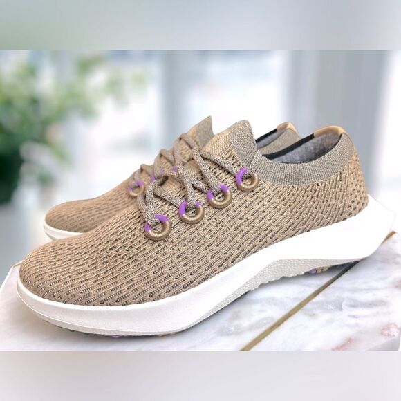 ALLBIRDS LIMITED EDITION Hazy Beige/Lux Purple (White Sole) Tree Dasher 2 Sz 9.5 - Picture 6 of 16